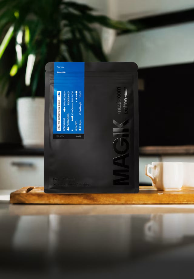 Coffee bag on table
